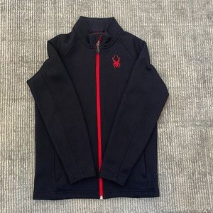 Spider black full zip jacket / sweater / sweatshirt in Medium